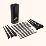 Boîte de Pinceaux de Maquillage 18 Pièces Ensemble de Voyage Personnalisé avec Fleur de Naissance Cadeau d'Anniversaire et Fête des Mères pour Femme