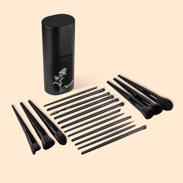 Set di pennelli da trucco personalizzati con custodia da viaggio per la festa della mamma e compleanno per le donne.