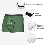 Personalised Rub for Luck Four Leaf Clover Boxer Brief Funny Quote Underwear St. Patrick's Day Birthday Gift for Men