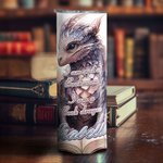Vaso personalizado I Am Not A Bookworm I Am A Book Dragon 20oz Skinny Tumbler con pajita y nombre Regalo de cumpleaños para lectores amantes de los li