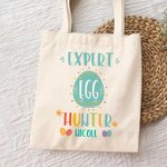Experto en Pascua personalizado Cazador de huevos Bolsa de lona con nombre Feliz Pascua Regalo para niños