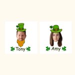 Juego personalizado de 8 pegatinas de tatuaje de trébol de la suerte Día de San Patricio Regalo de despedida de soltera para mujeres Hombres
