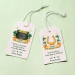 Personalized Happy St Patrick's Day Shamrock Gift Tag and Sticker with Name Set of 24 Appreciation Gift for Friends