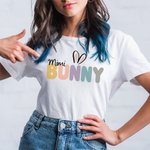 Personalized Easter Bunny Pure Cotton Family Matching Shirt with Title Easter Gift for Family Kids
