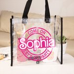 Sac à Main Etanche Personnalisé avc Nom ou Lettre Police Style Poupée Cadeau d'Anniversaire Vayage Achat pour Femme