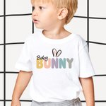 Personalized Easter Bunny Pure Cotton Family Matching Shirt with Title Easter Gift for Family Kids