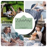 Personlig håndmalt teppe med hette med fødselsblomst Linjekunst Bærbart reisetilbehør til hjemmet Bursdagsgave til mor bestemor
