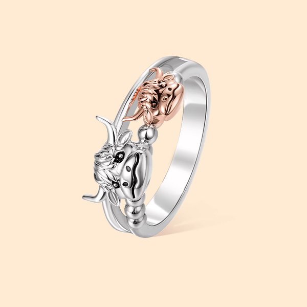 Anello personalizzato in argento sterling con testo inciso Compleanno Regalo per la festa della mamma per le donne che amano le mucche delle Highlands