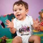 Henkilökohtainen Bunny pääsiäismunat porkkanat Baby Onesie T-paita Baby Shower pääsiäinen lahja perheelle Lapset uusi vanhempi
