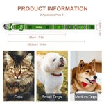 Personalized Four Leaf Clover Adjustable Dog Cat Collar with Metal D-ring and Buckle Lucky Pet Accessory St Patrick's Day Gift for Pet Lover and Owner