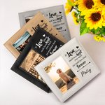 Personalised Pet Leather Frame with Portrait Photo & Name Memorial Souvenir Gift for Pet Lover