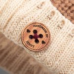 Personalized Handmade with Love Wooden Buttons Set of 10 Clothing Labels Gift for Mother Grandma Knitting Crocheting Lovers