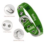Personalized Four Leaf Clover Adjustable Dog Cat Collar with Metal D-ring and Buckle Lucky Pet Accessory St Patrick's Day Gift for Pet Lover and Owner
