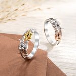 Personalised Cute Highland Cow Sterling Silver Ring with Engraved Text Birthday Mother's Day Gift for Women Highland Cow Lover