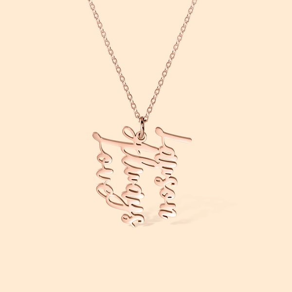 Personalisierte minimalistische mehrere Namen Halskette Namensschild Schmuck Muttertag Geburtstag Geschenk für sie