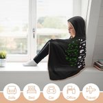 Couverture à Capuche Personnalisée avec Nom en Forme de Coeur de Trèfle Thème Irlandais Accessoire de Voyage Cadeau d'Anniversaire pour Maison Famille