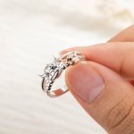 Personalised Cute Highland Cow Sterling Silver Ring with Engraved Text Birthday Mother's Day Gift for Women Highland Cow Lover