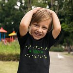 Personalized Lucky Four Leaf Clover Colourful Kid T-shirt with Name Birthday St. Patrick's Day Gift for Children