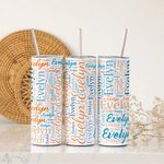 Verre personnalisé avec couvercle, paille et brosse de nettoyage Cadeau d'anniversaire pour elle et lui