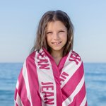 Personalized Quick Dry Soft Classic Stripe Microfiber Beach Towel with Name Summer Essential Gift for Family Kids