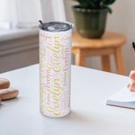 Verre personnalisé avec couvercle, paille et brosse de nettoyage Cadeau d'anniversaire pour elle et lui