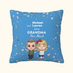 Personalised I Love Grandma This Much Throw Pillow Cover Multicolour Home Decoration Birthday Family Gift for Grandparent 1