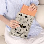 Dragon volant personnalisé Protège-livre avec pochette et nom Cadeau d'anniversaire pour les amoureux des livres