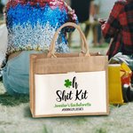 Kit personalizado Oh Shit Trébol de cuatro hojas Trébol Bolsa de yute Día de San Patricio Boda Despedida de soltera Regalo para chica