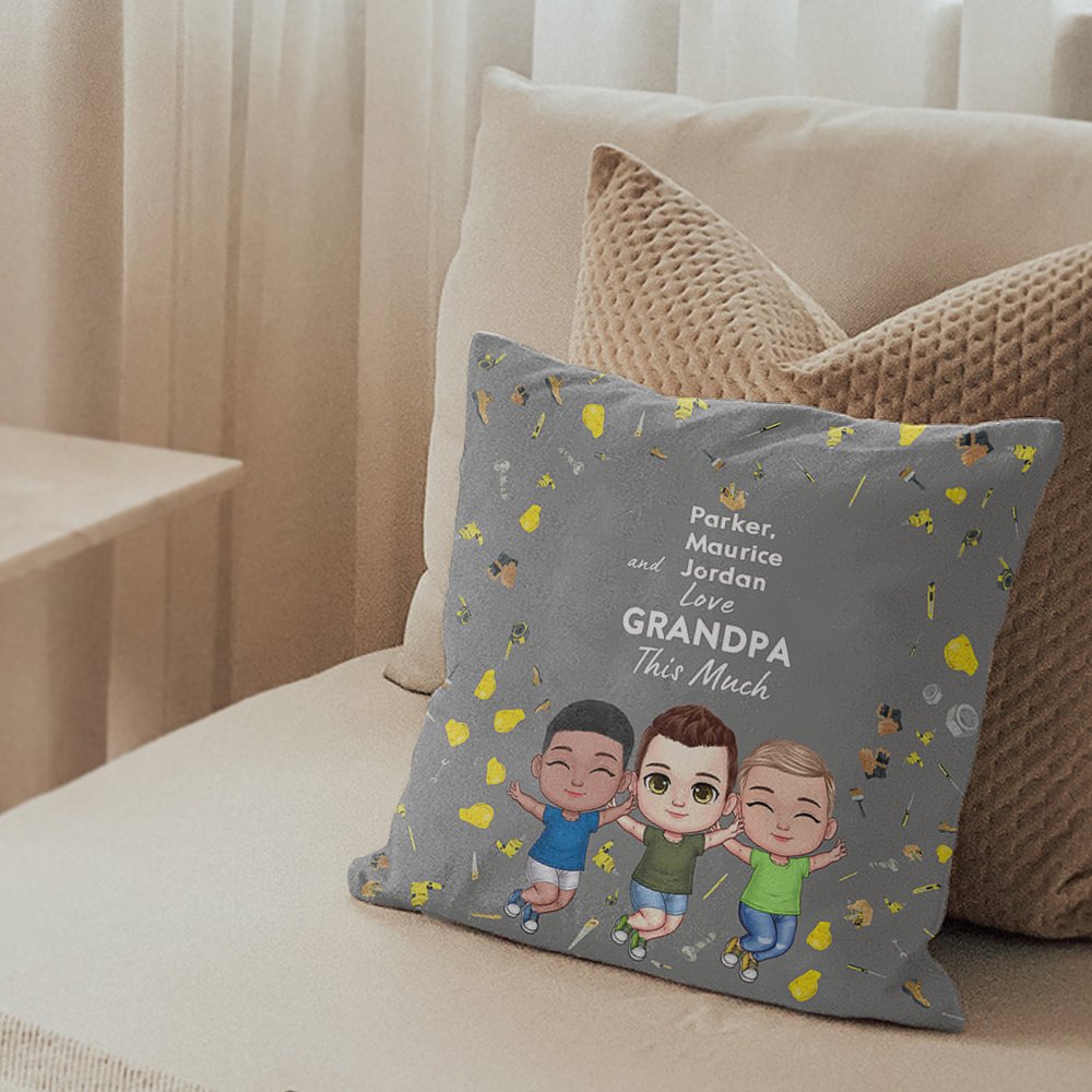 Personalised I Love Grandma This Much Throw Pillow Cover Multicolour Home Decoration Birthday Family Gift for Grandparent 6