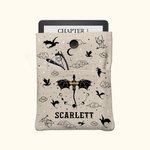 Dragon volant personnalisé Protège-livre avec pochette et nom Cadeau d'anniversaire pour les amoureux des livres
