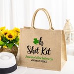 Kit personalizado Oh Shit Trébol de cuatro hojas Trébol Bolsa de yute Día de San Patricio Boda Despedida de soltera Regalo para chica
