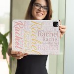 Personalised Colourful  Word Cloud Pad Case Protective Cover for iPad with Name Birthday Gift Back to School Gift for Women Men