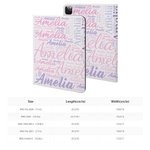 Personalised Colourful  Word Cloud Pad Case Protective Cover for iPad with Name Birthday Gift Back to School Gift for Women Men