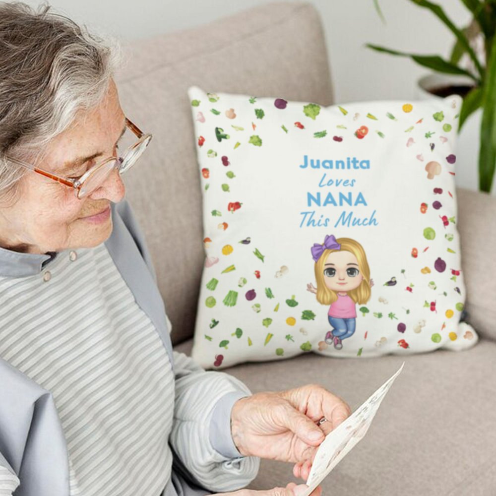 Personalised I Love Grandma This Much Throw Pillow Cover Multicolour Home Decoration Birthday Family Gift for Grandparent 5