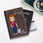 Personalized Vintage Pattern Annoying Each Other Multicolor Passport Cover Birthday Gift for Lover