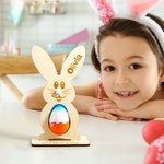 Personalized Cute Easter Bunny Egg Holder with Engraved Name Easter Home Decoration Gift for Kids