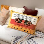 Personalisierter Retro Mixtape Kissenbezug 80er Jahre Musik mit Namen Bettwäsche Haus Deko Hauseinweihung Geburtstag Geschenk für Musikliebhaber