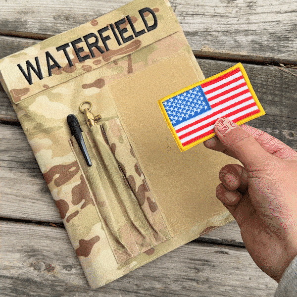 Funda impermeable militar personalizada con nombre bordado Regalo militar para él