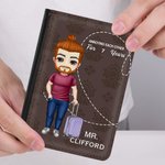 Personalized Vintage Pattern Annoying Each Other Multicolor Passport Cover Birthday Gift for Lover