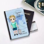 Custodia per passaporto personalizzata con scritta Together since con nome e data regalo di compleanno per lui o per lei