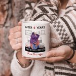 Tasse en céramique personnalisée avec 9 ans d'ancienneté et noms Cadeau d'anniversaire de Saint-Valentin pour couple