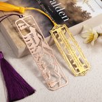 Signet en Acier Inoxydable Personnalisé avec Nom et Texte Gravés Accessoire de Lecture Évidé Cadeau Anniversaire Fêtes des Mères pour Maman Famille