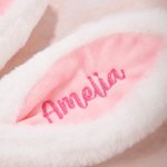 Gepersonaliseerde schattige Bunny oren pluche hoofdband met borduurwerk naam zacht haar accessoire Pasen Party Gift voor familie kinderen