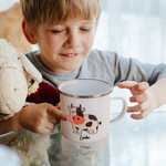 Personalised Cute Cartoon Pattern Enamel Mug with Name Birthday Party Gift for Kids