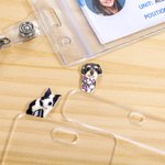 Personalised Pet Photo Acrylic Badge Topper Creative ID Card Decoration Birthday Gift for Teacher Nurse Pet Lover