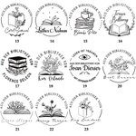 Personalisierter Buchpräger Prägestempel Ex Libris aus der Bibliothek mit Namen Buchclub Geschenk für Buchliebhaber Bibliothekar
