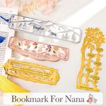 Signet en Acier Inoxydable Personnalisé avec Nom et Texte Gravés Accessoire de Lecture Évidé Cadeau Anniversaire Fêtes des Mères pour Maman Famille