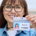 Personalised Pet Photo Acrylic Badge Topper Creative ID Card Decoration Birthday Gift for Teacher Nurse Pet Lover