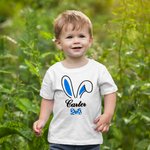 Personalizzato carino coniglio orecchie cotone maglietta famiglia costume con nome regalo di Pasqua per genitore bambino