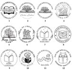 Personalisierter Buchpräger Prägestempel Ex Libris aus der Bibliothek mit Namen Buchclub Geschenk für Buchliebhaber Bibliothekar